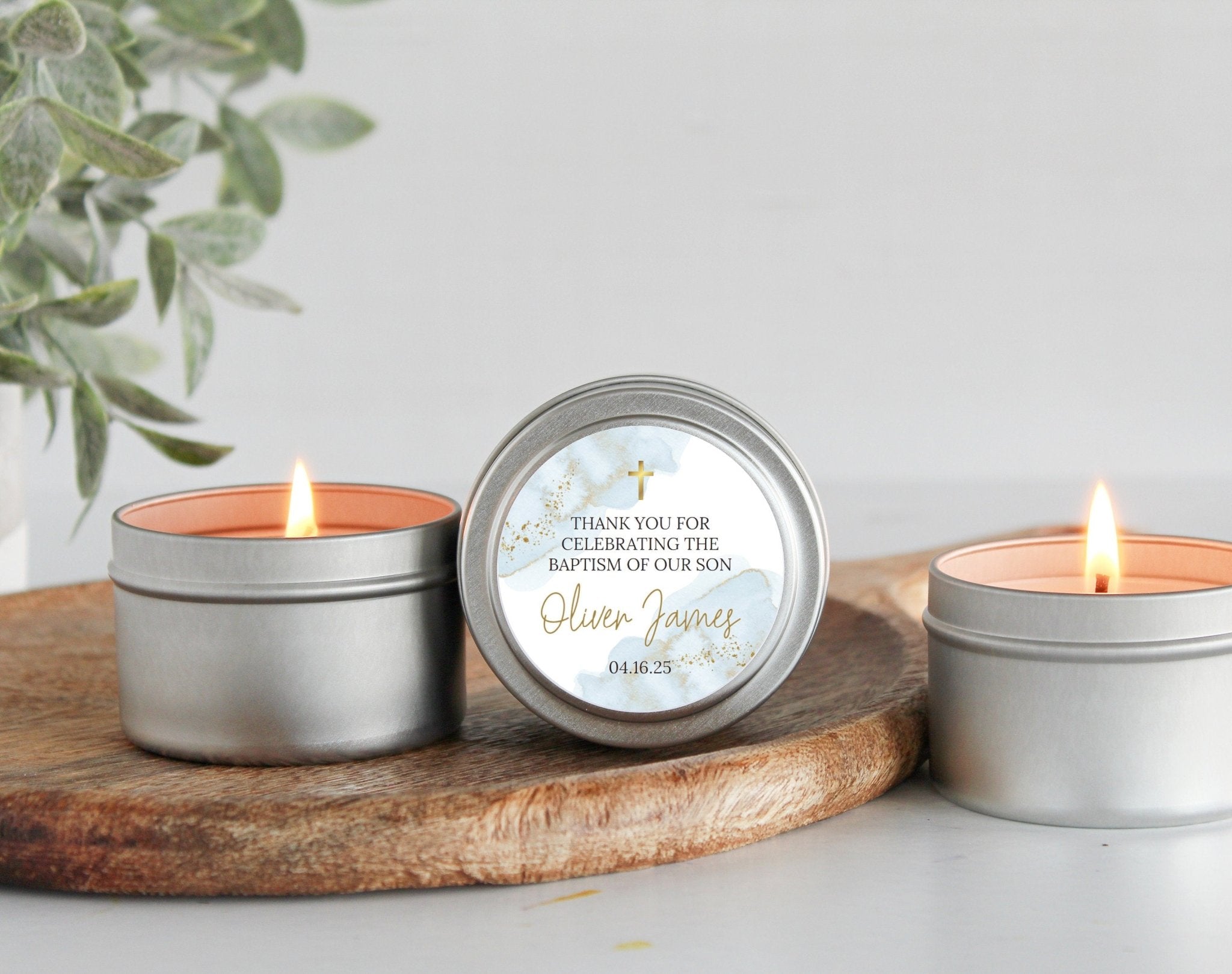 Baptism Tins - Set of 10 - The Dancing Wick