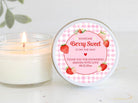 Berry Sweet Baby Shower & 1st Birthday Candle Favors / Personalized 4 oz. Soy Candle Favors / - The Dancing Wick