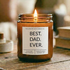 Best Dad Ever Candle Gift Amber Candle - The Dancing Wick