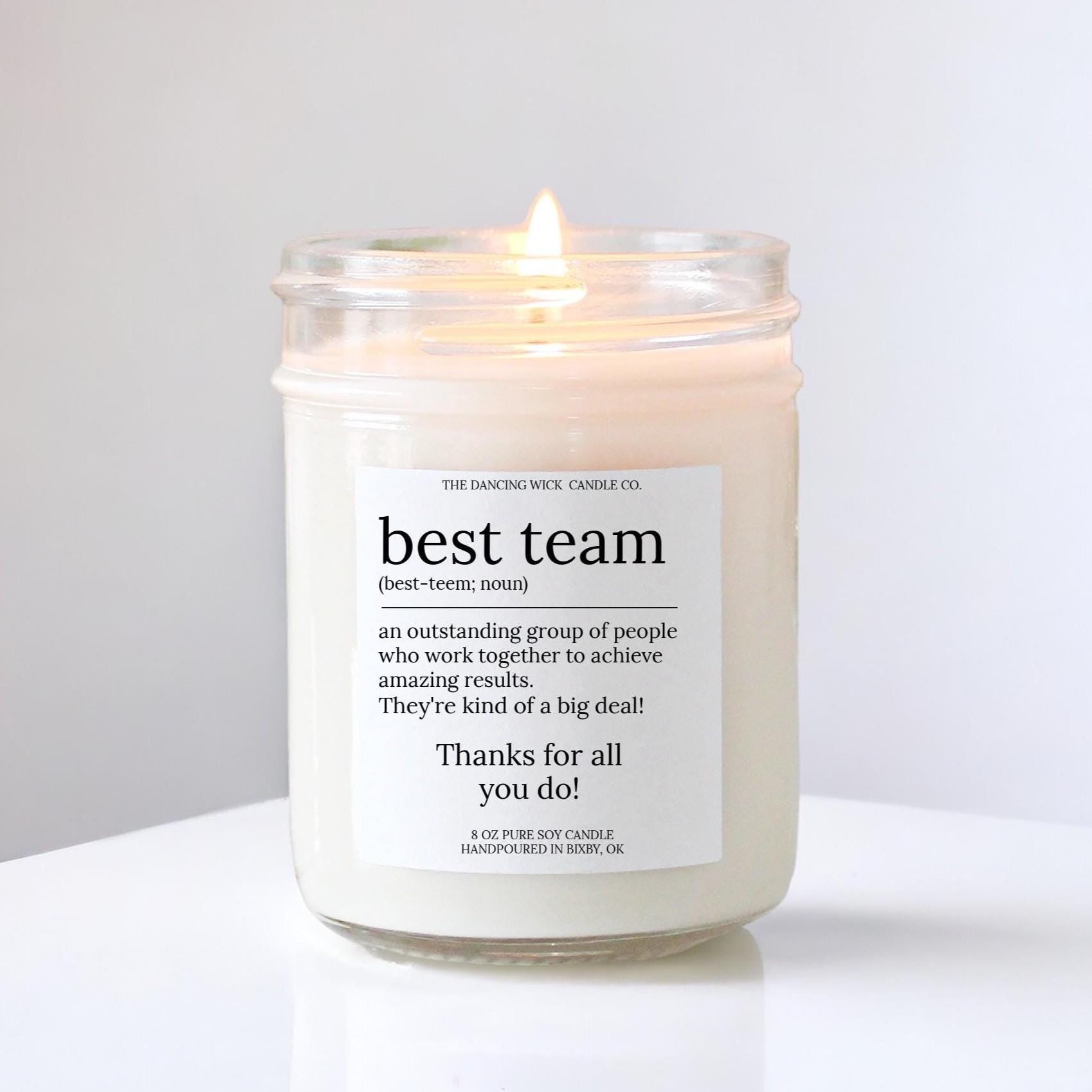 Best Team Personalized Candle - The Dancing Wick