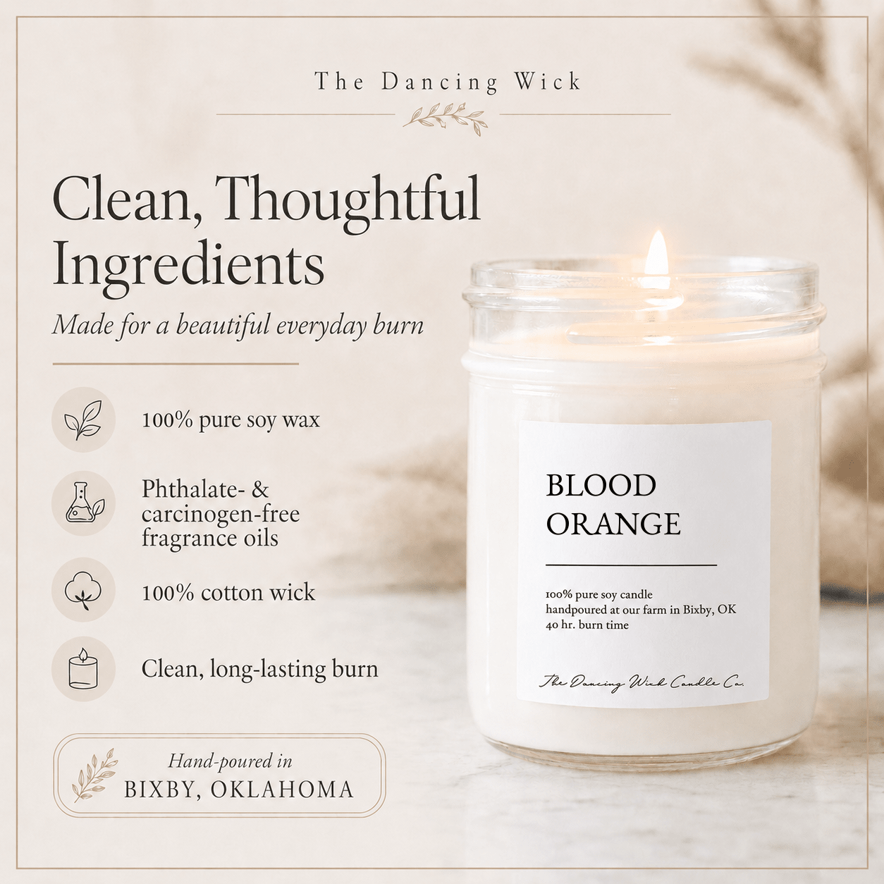 Blood Orange - TDW Signature Candle - The Dancing Wick
