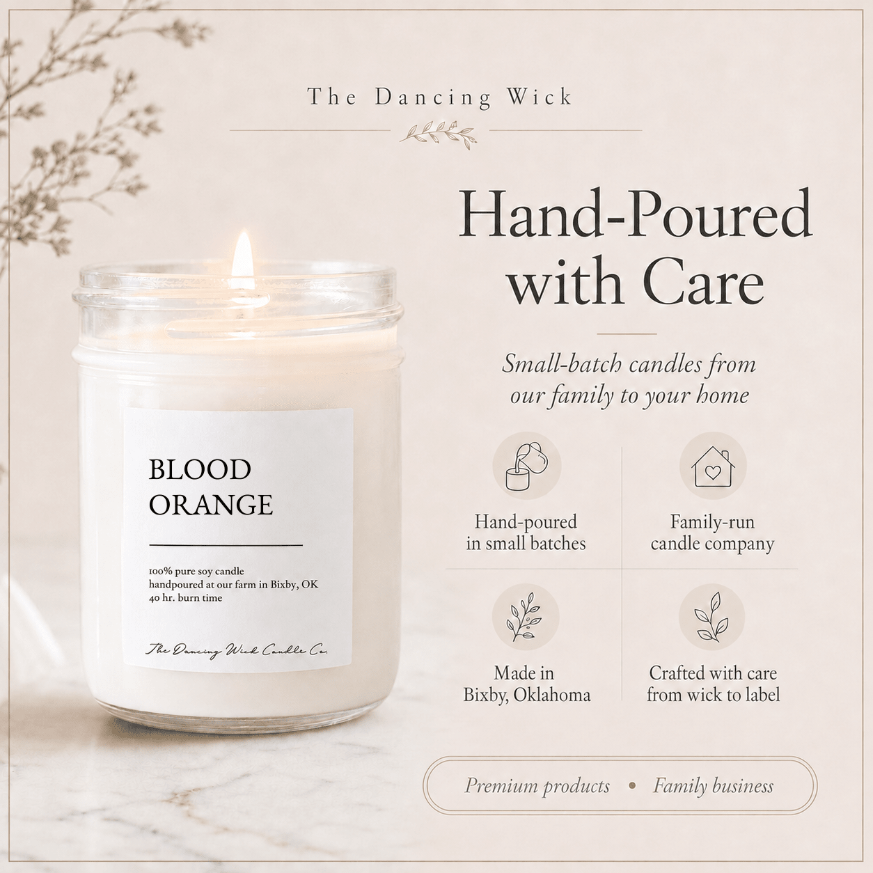 Blood Orange - TDW Signature Candle - The Dancing Wick