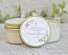 Blush, Gold & Greenery Baptism Favors - The Dancing Wick