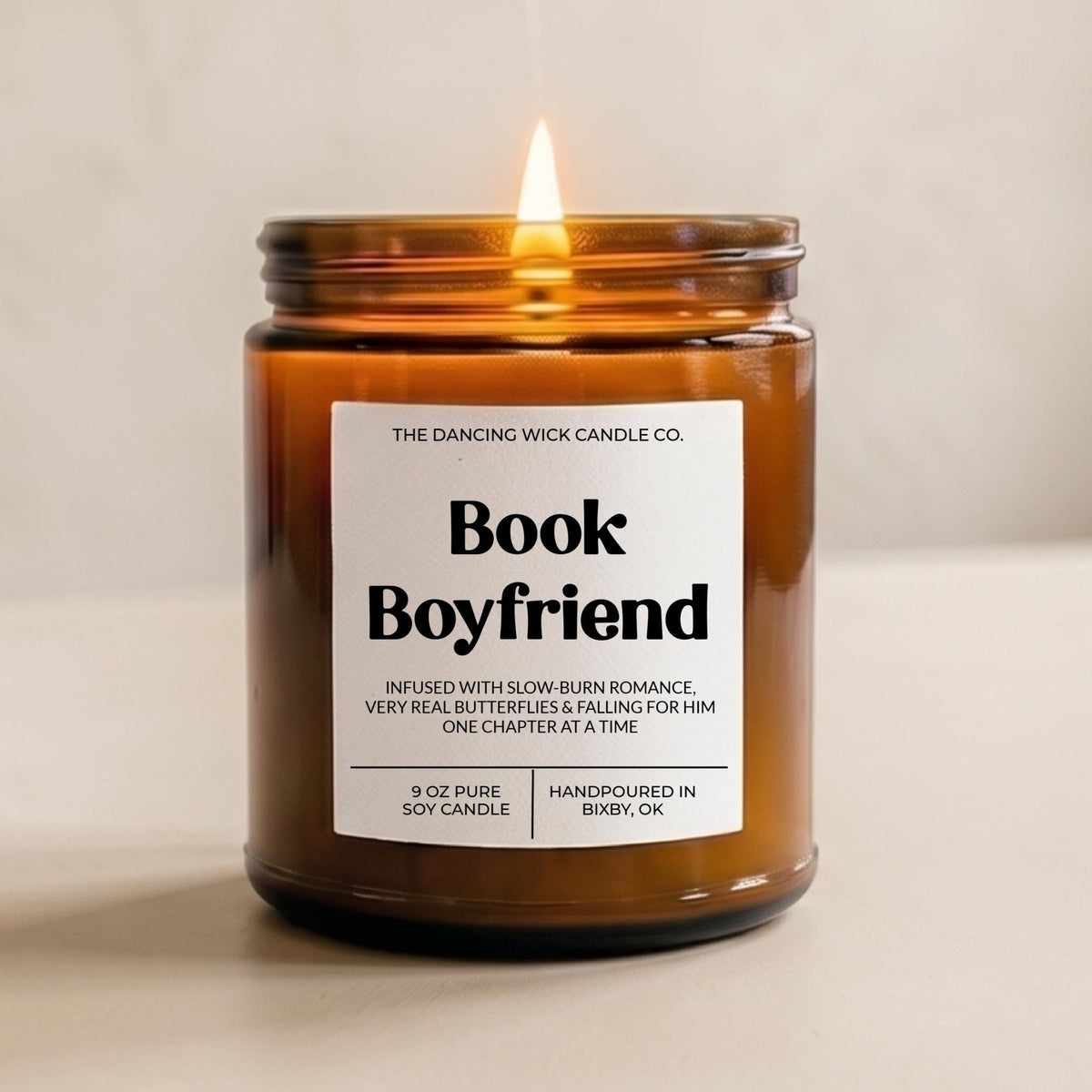 Book Boyfriend Amber Candle - The Dancing Wick