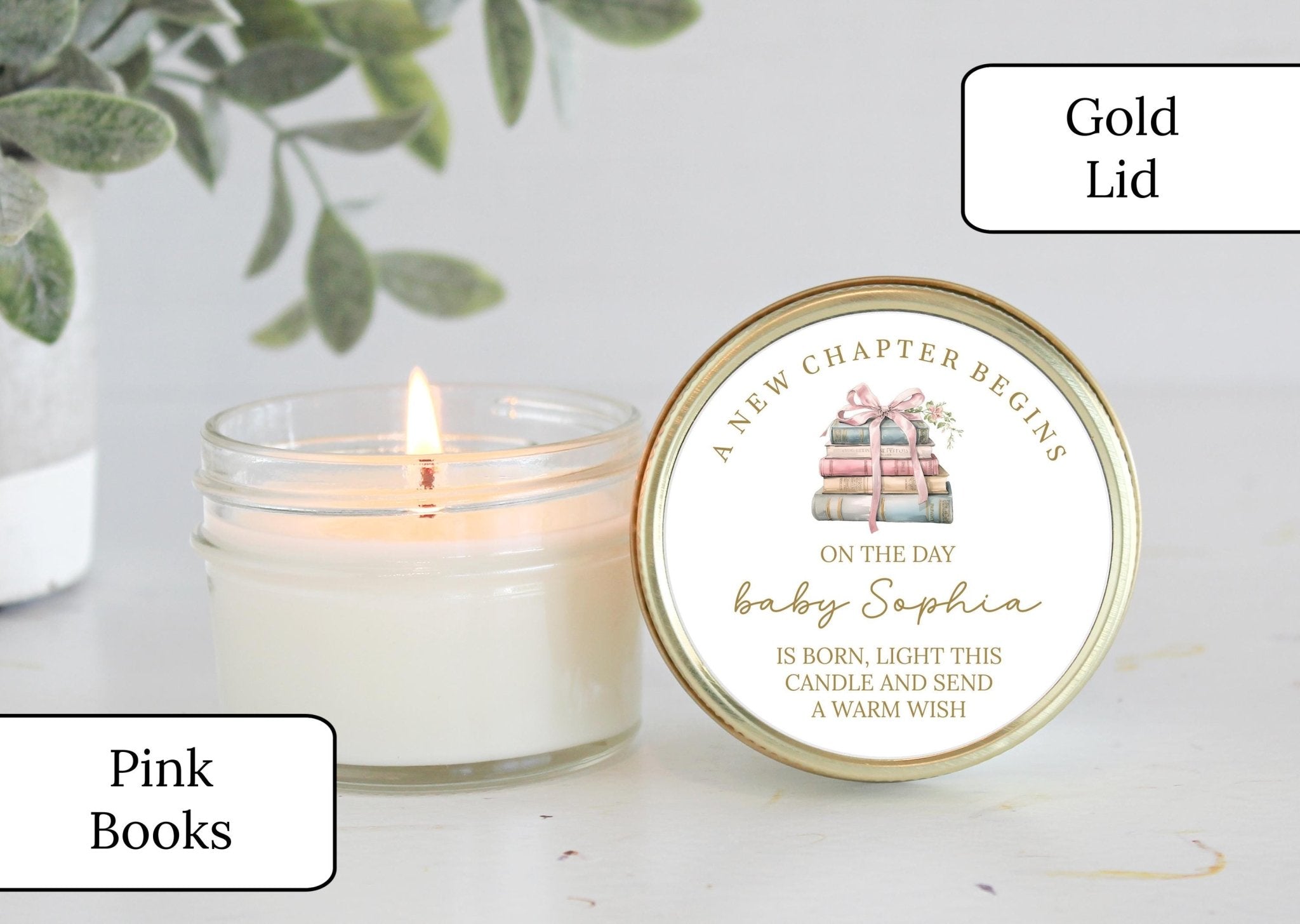 Book Theme Baby Shower Favors |A New Chapter Begins - The Dancing Wick