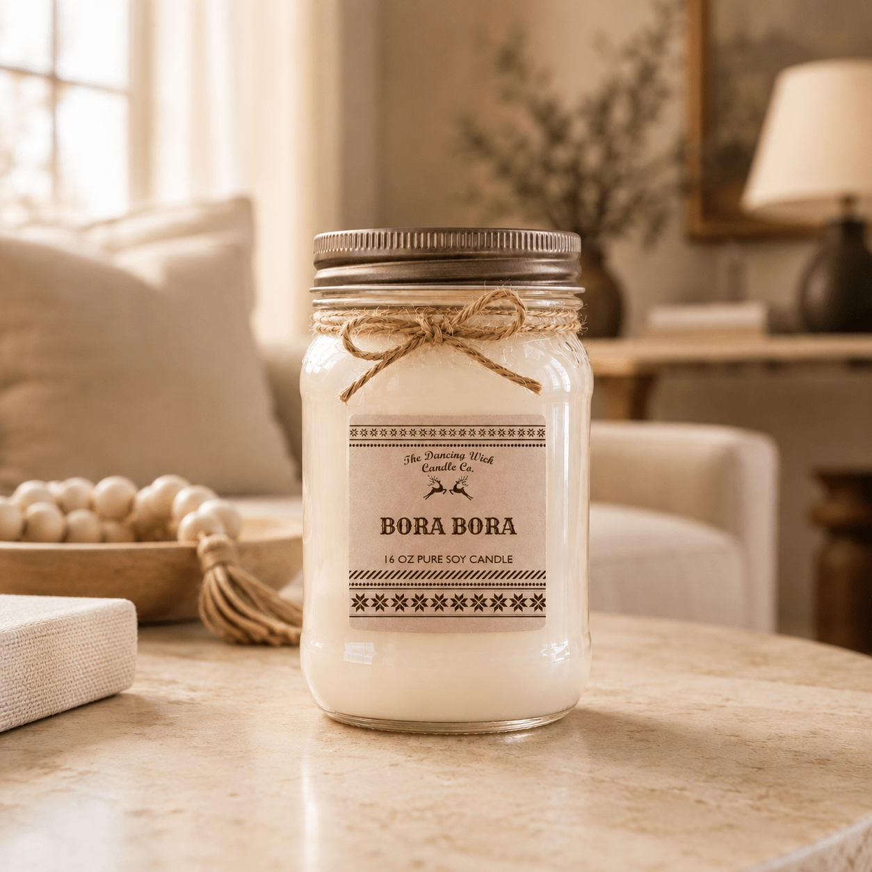 Bora Bora - Kraft Winter Candle - The Dancing Wick