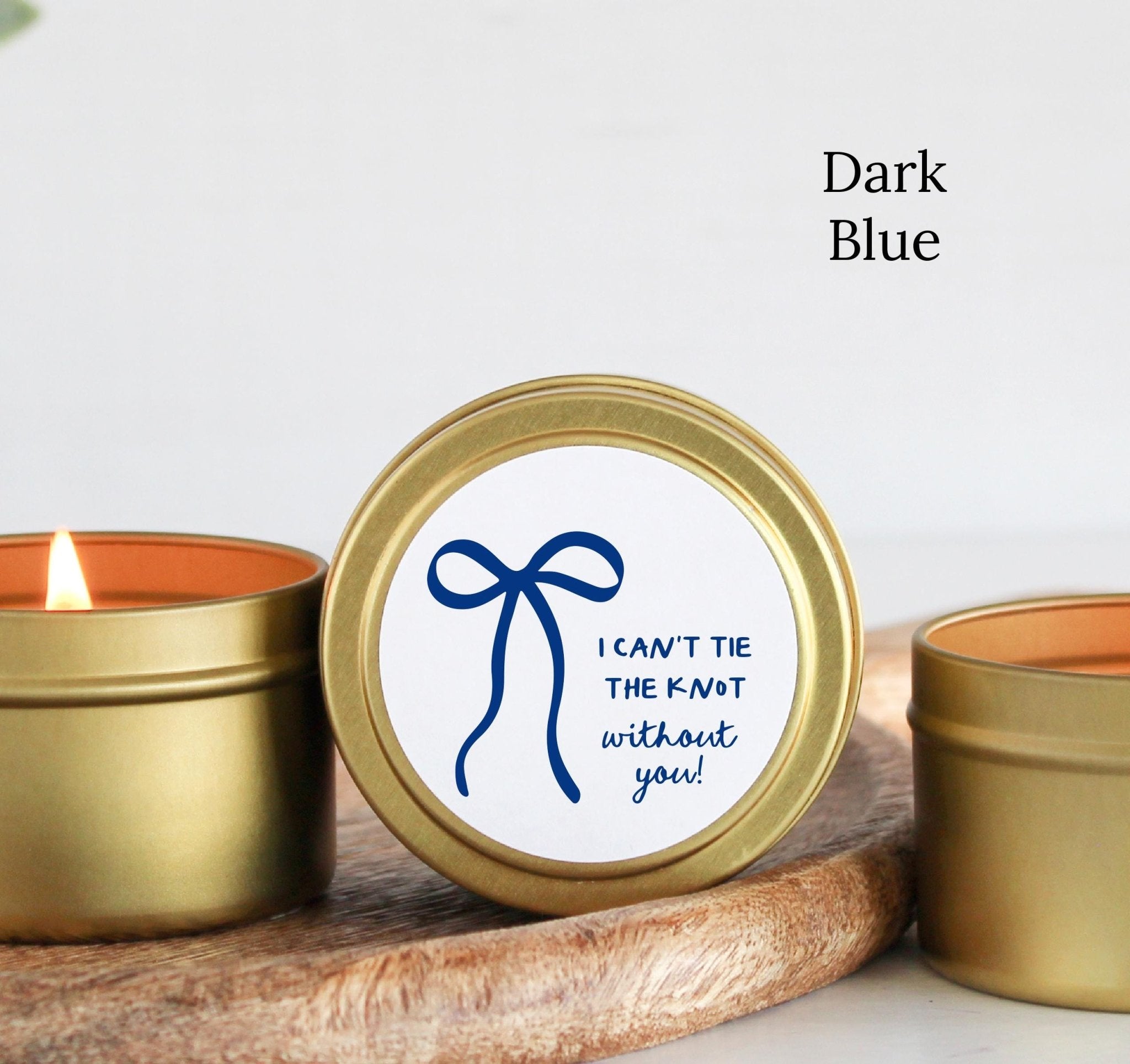 Bow Bridesmaid Tins - The Dancing Wick