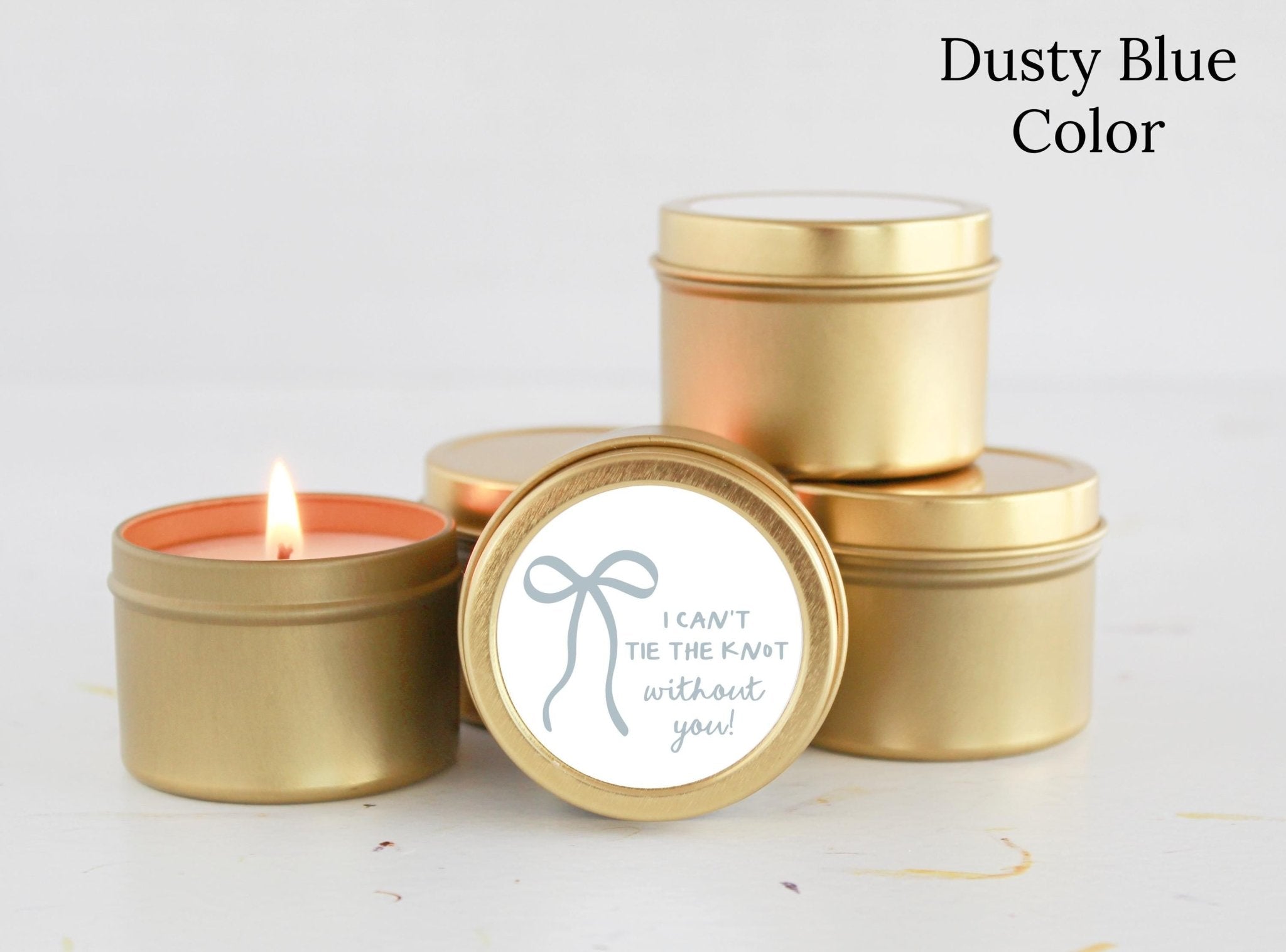 Bow Bridesmaid Tins - The Dancing Wick