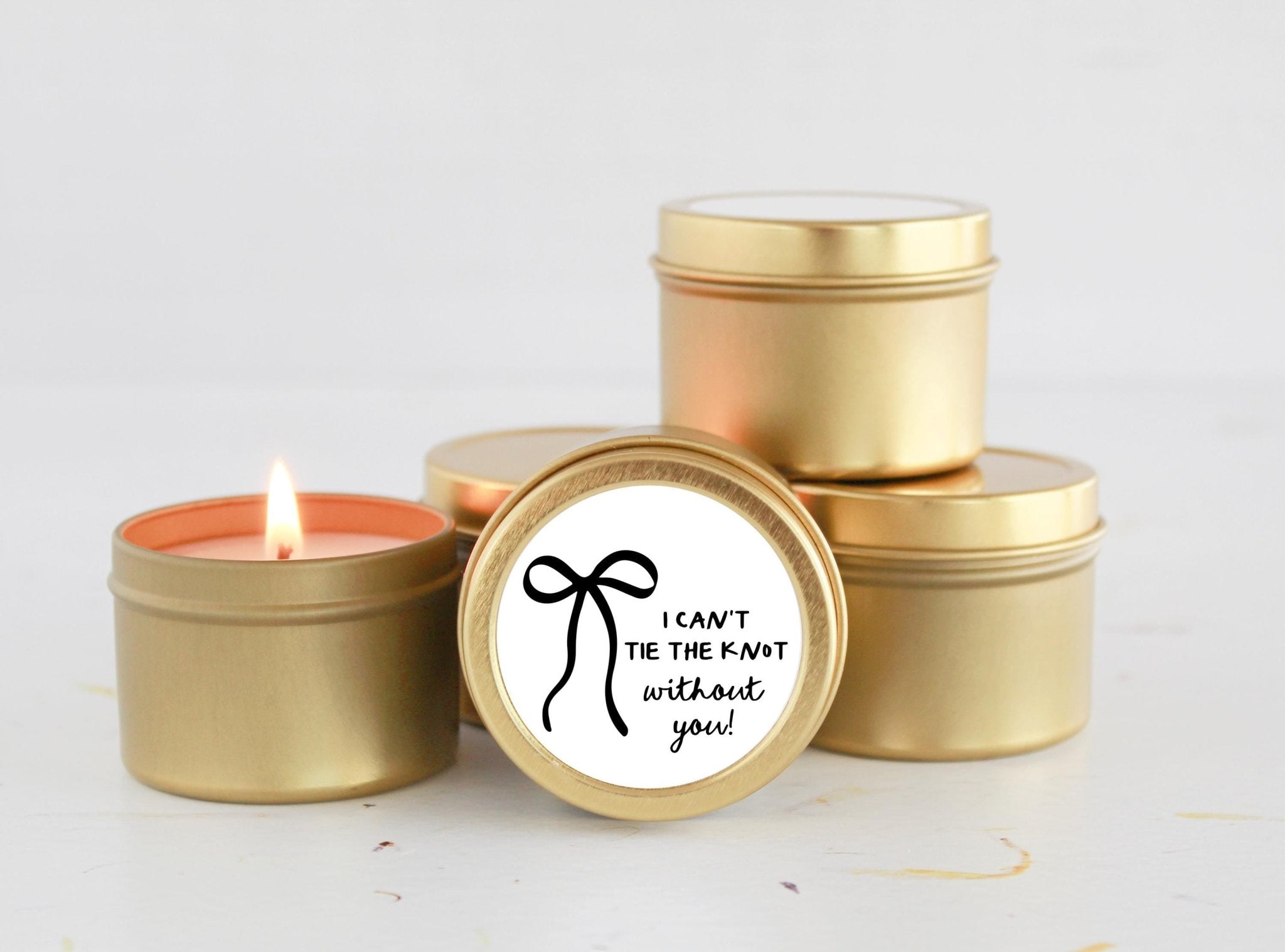Bow Bridesmaid Tins - The Dancing Wick
