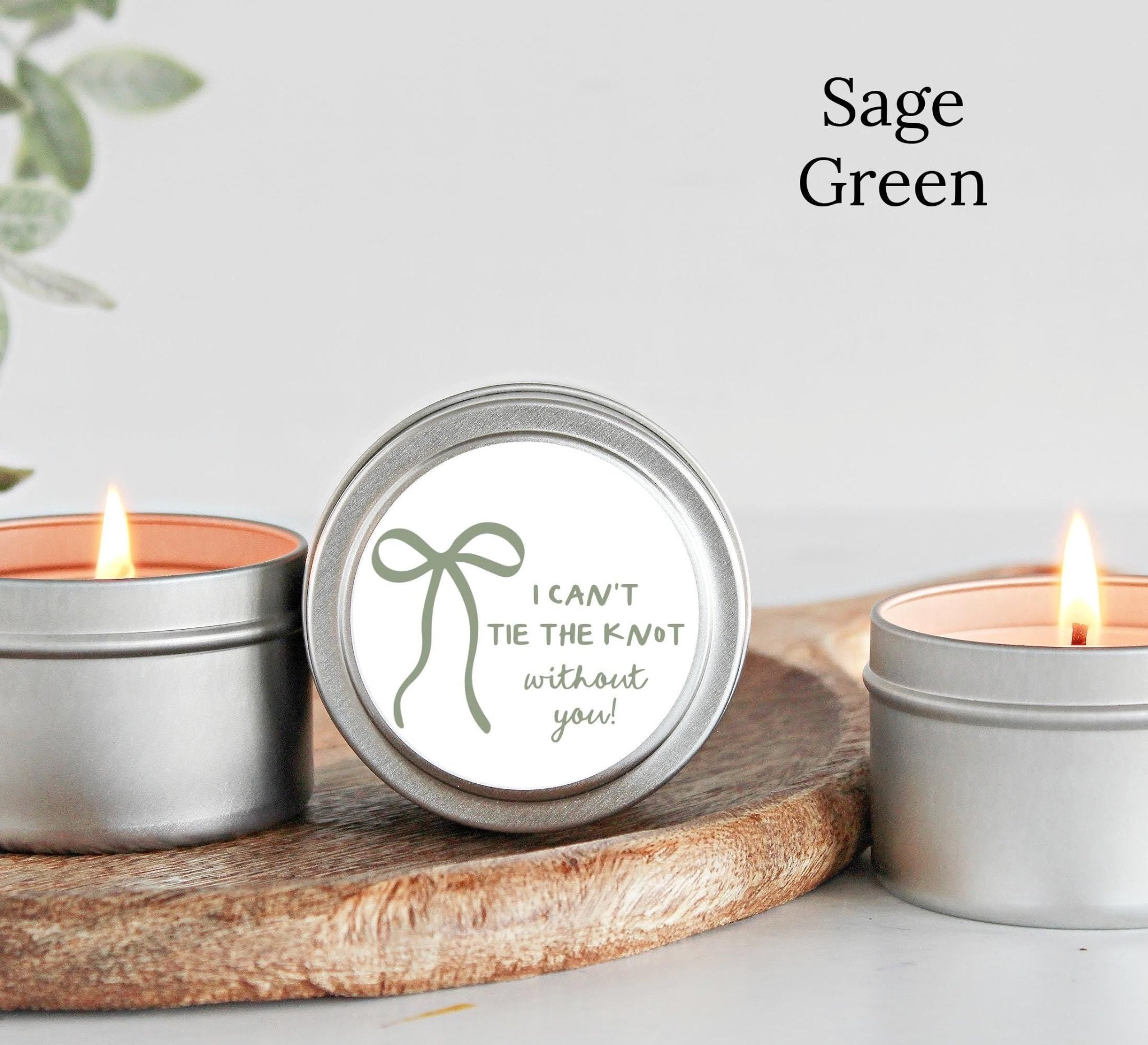 Bow Bridesmaid Tins - The Dancing Wick