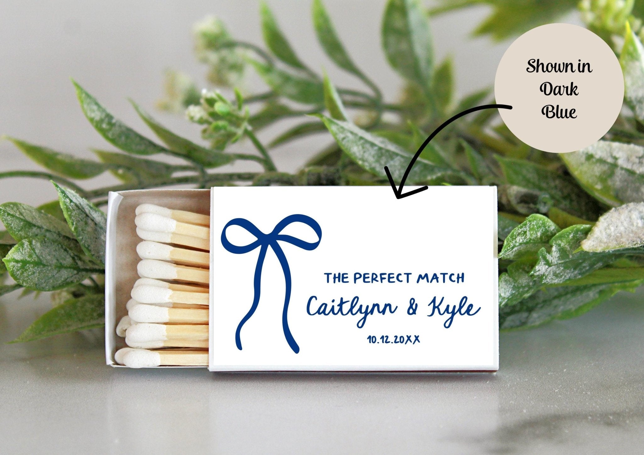 Bow Wedding Matches - Set of 10 - The Dancing Wick