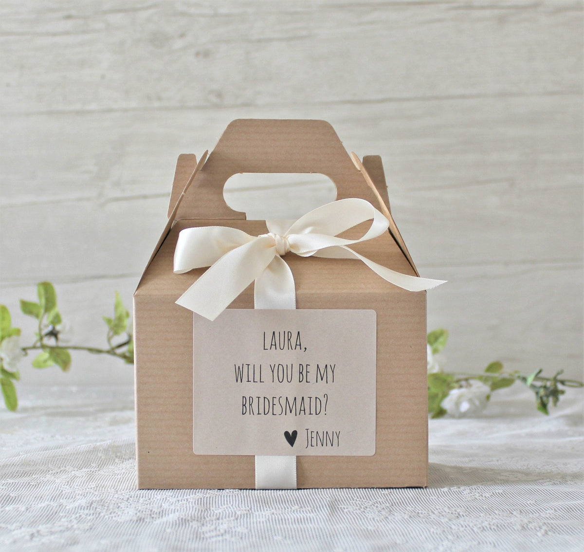 Bridesmaid Proposal Box - Light Up the Aisle - The Dancing Wick
