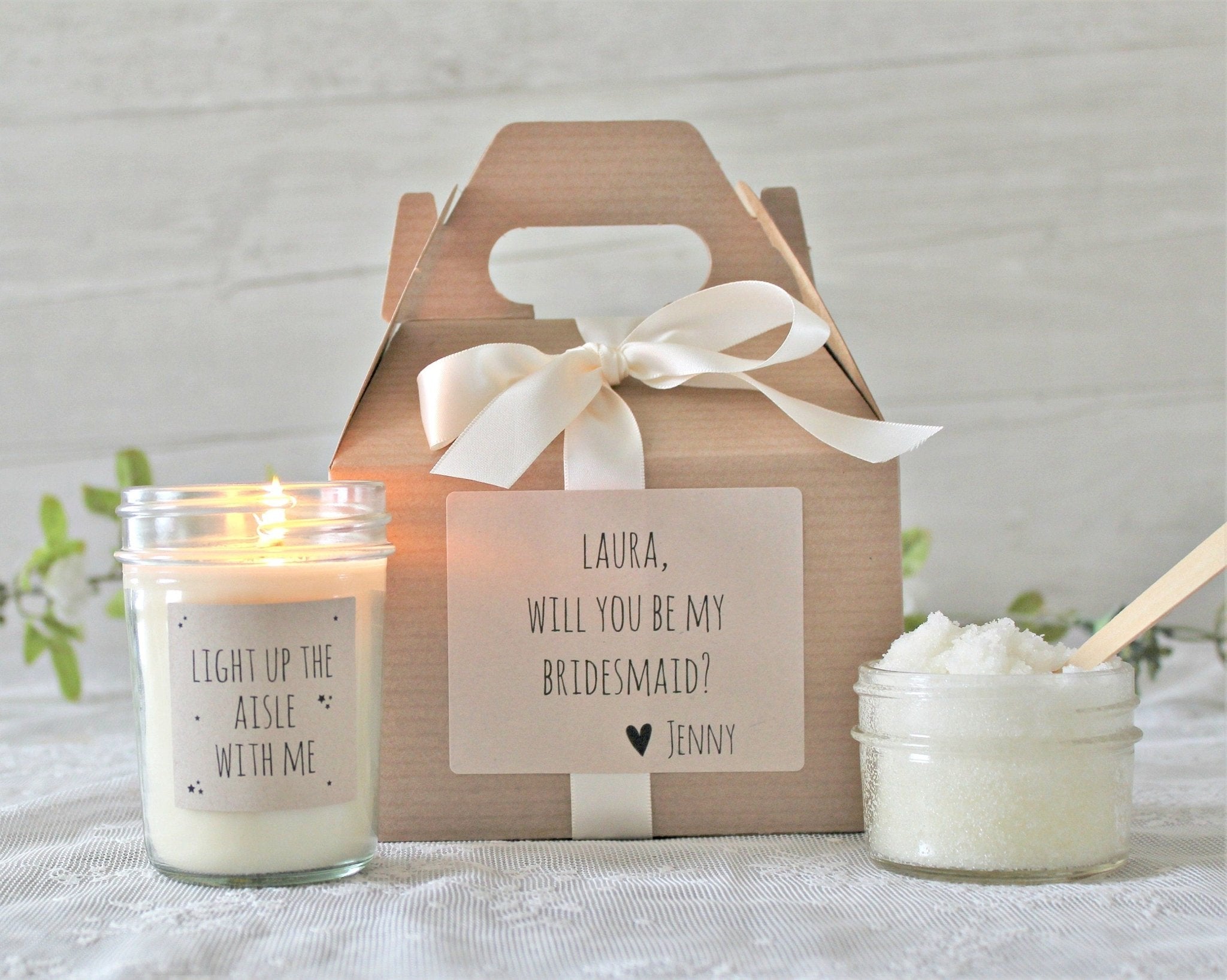 Bridesmaid Proposal Box - Light Up the Aisle - The Dancing Wick
