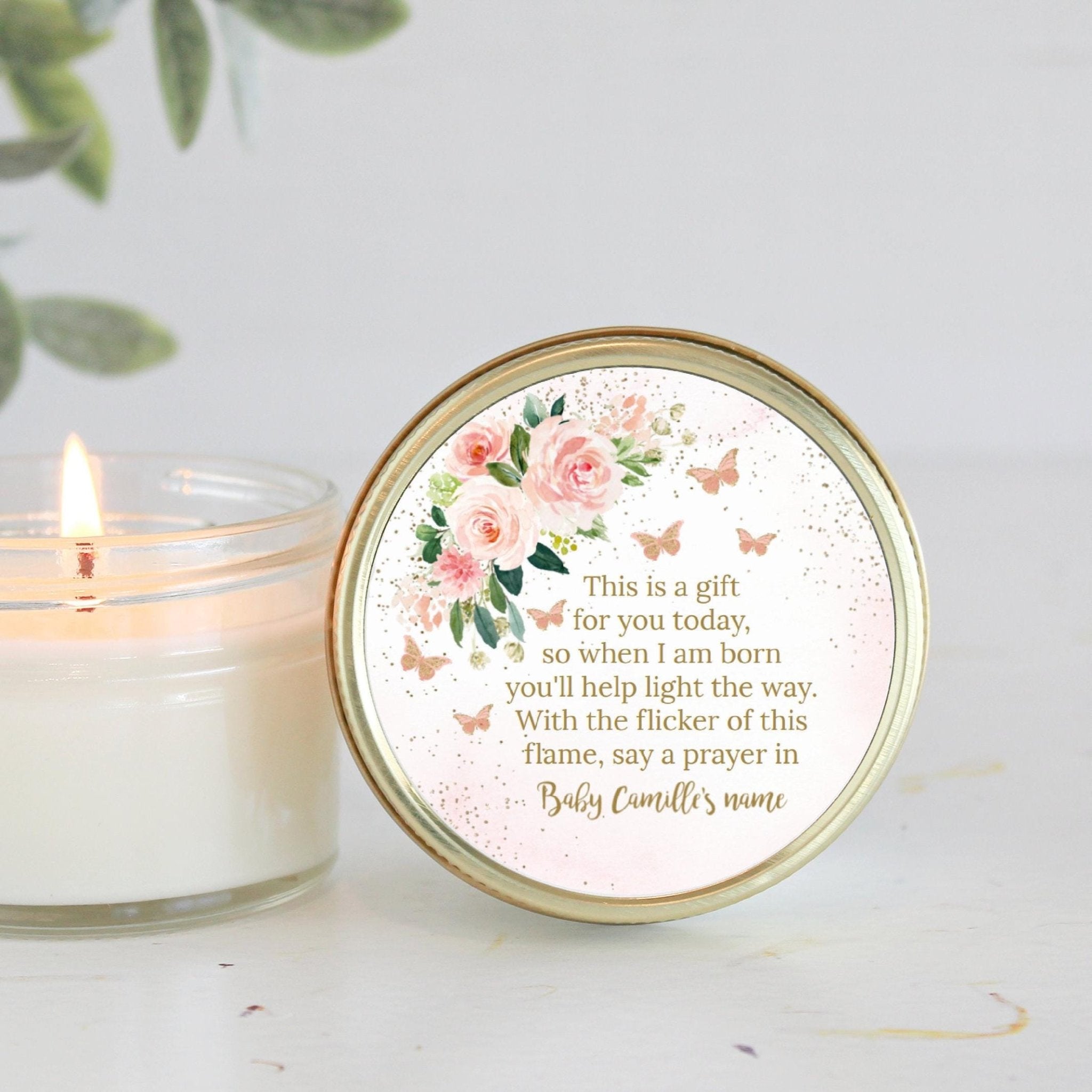 Butterfly Baby Shower Favors - The Dancing Wick