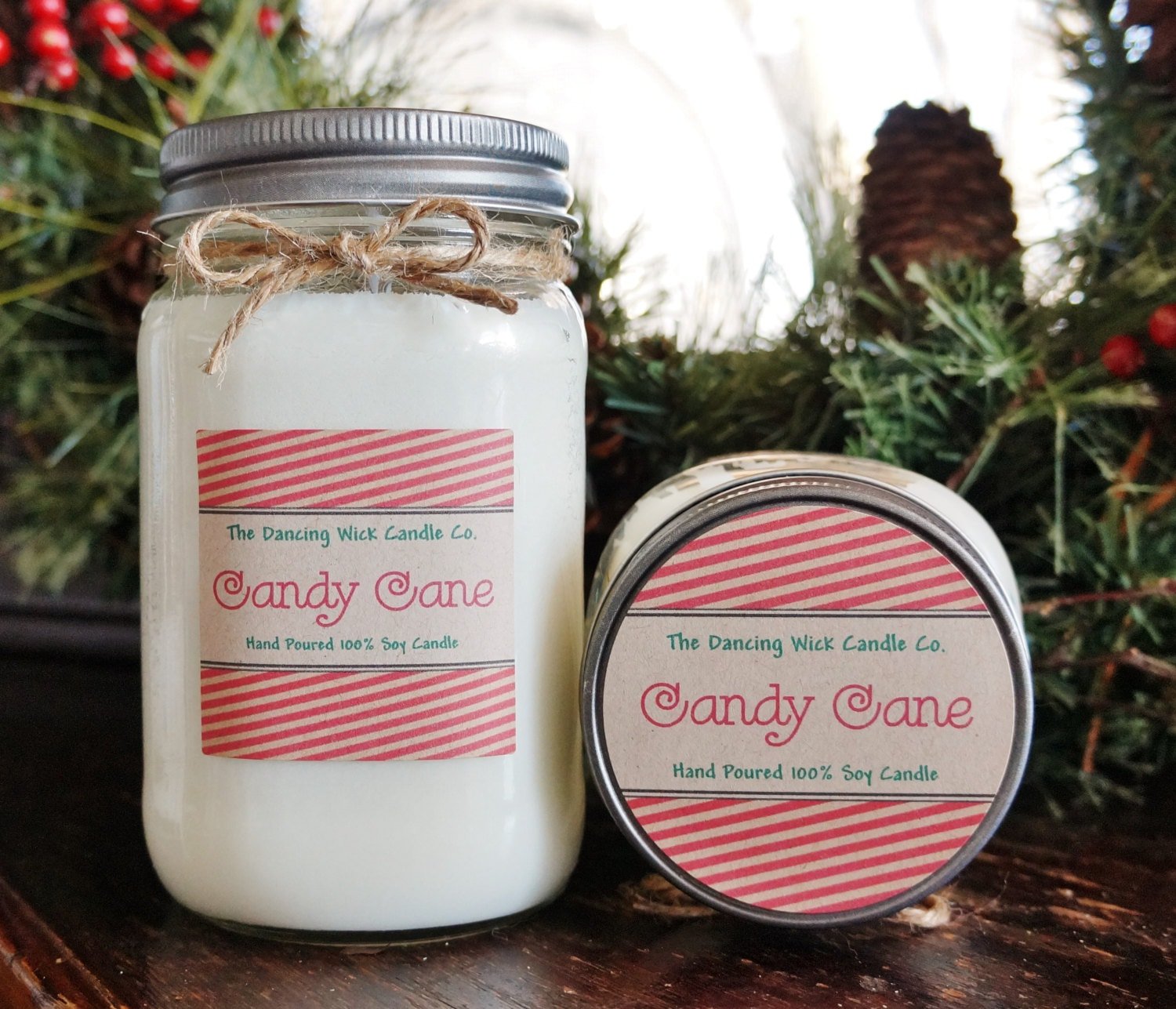 Candy Cane Candle - The Dancing Wick
