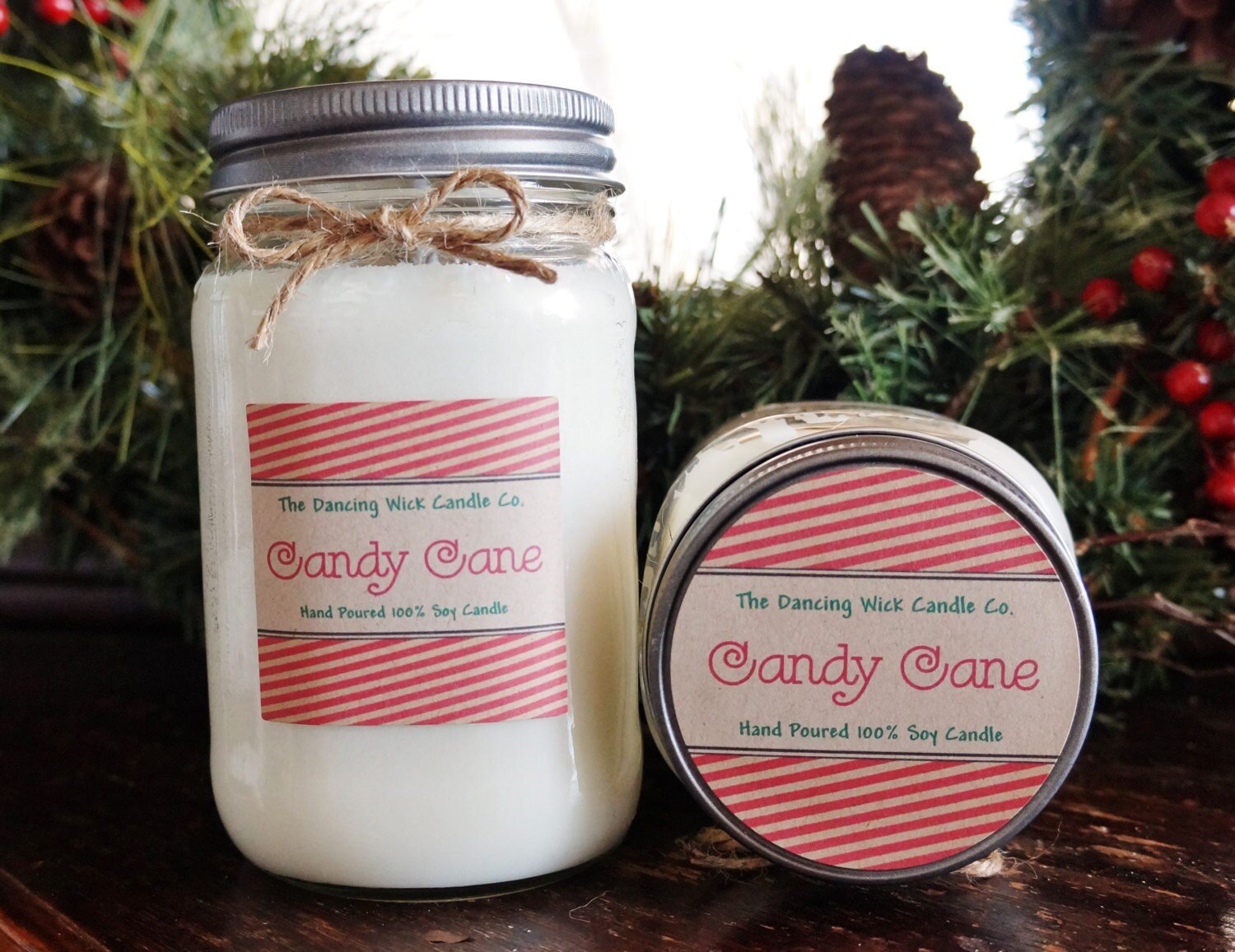 Candy Cane Candle - The Dancing Wick