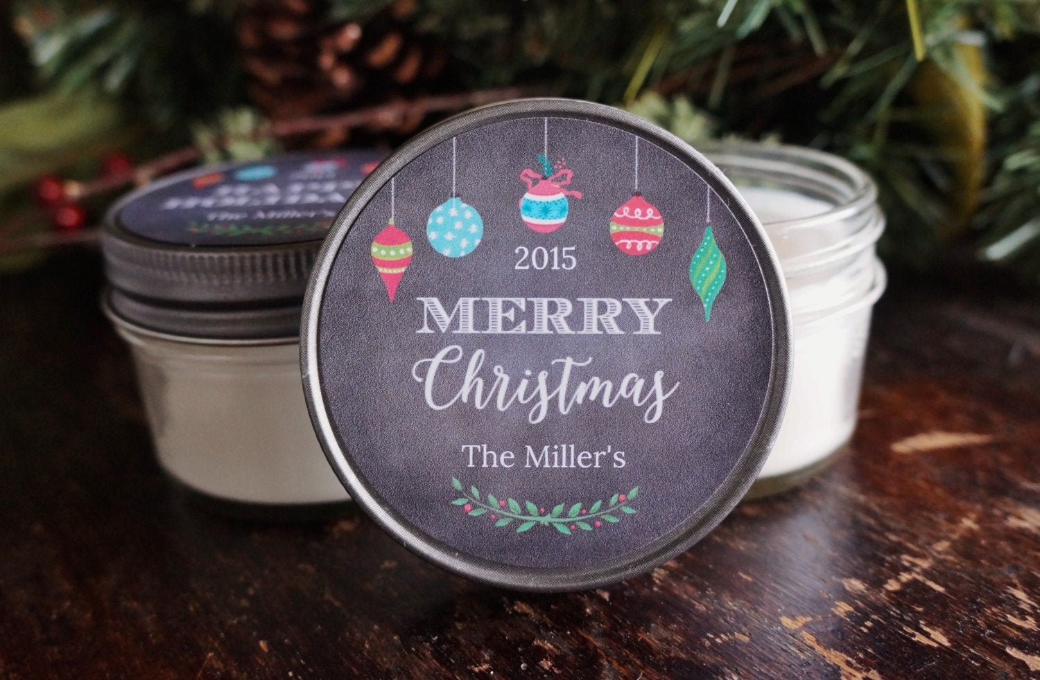Chalk Merry Christmas Favor - The Dancing Wick