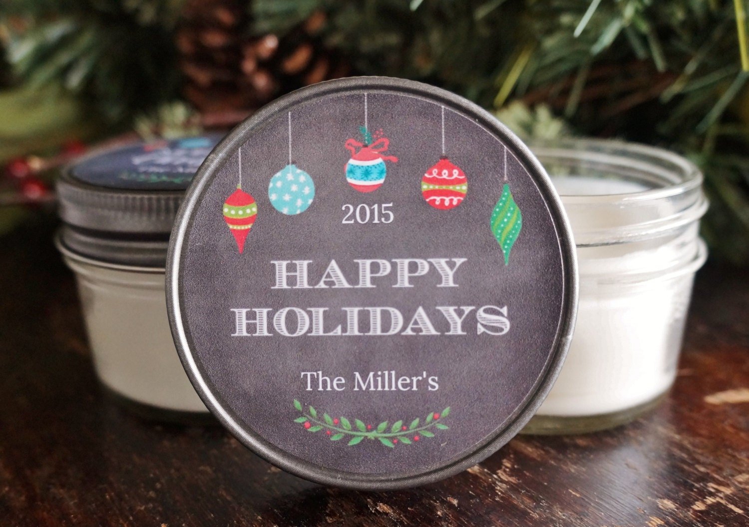 Chalk Merry Christmas Favor - The Dancing Wick