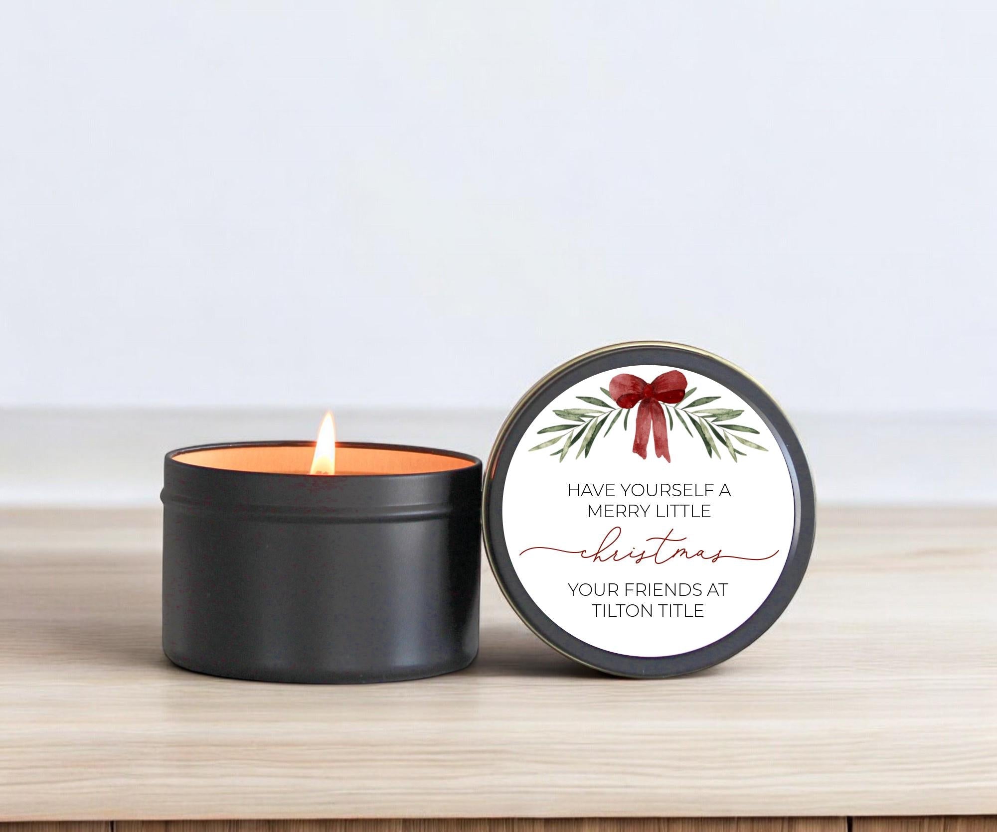 Christmas Bow Tin - The Dancing Wick