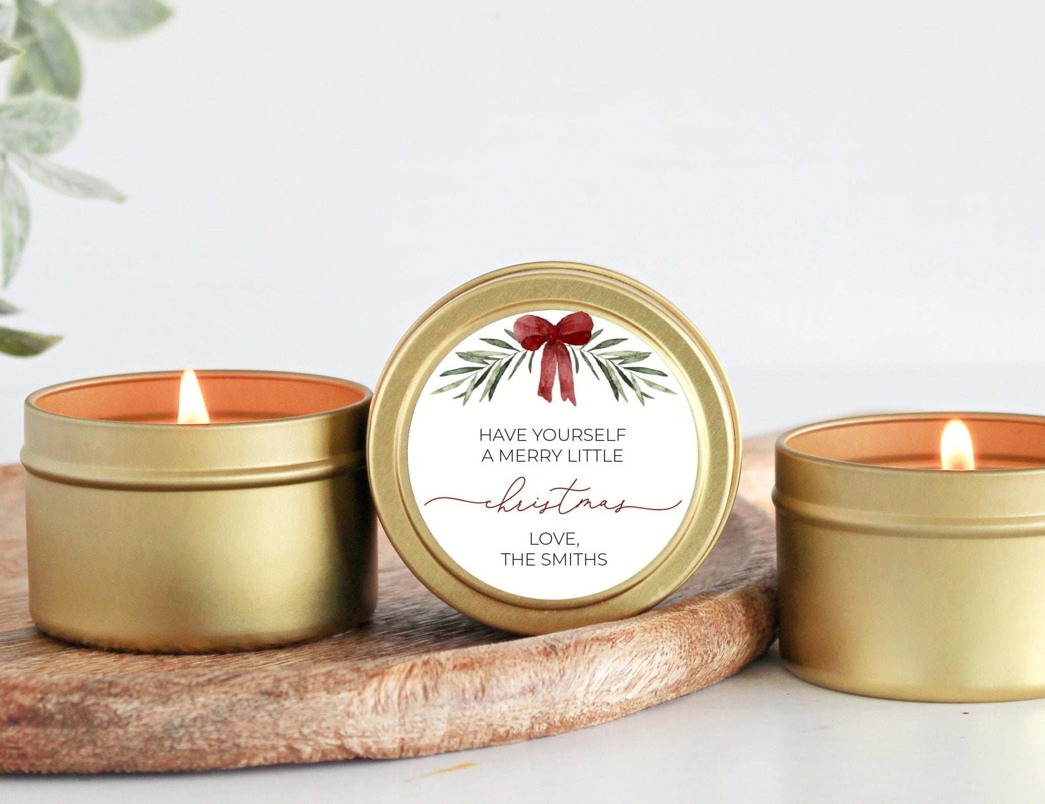 Christmas Bow Tin - The Dancing Wick