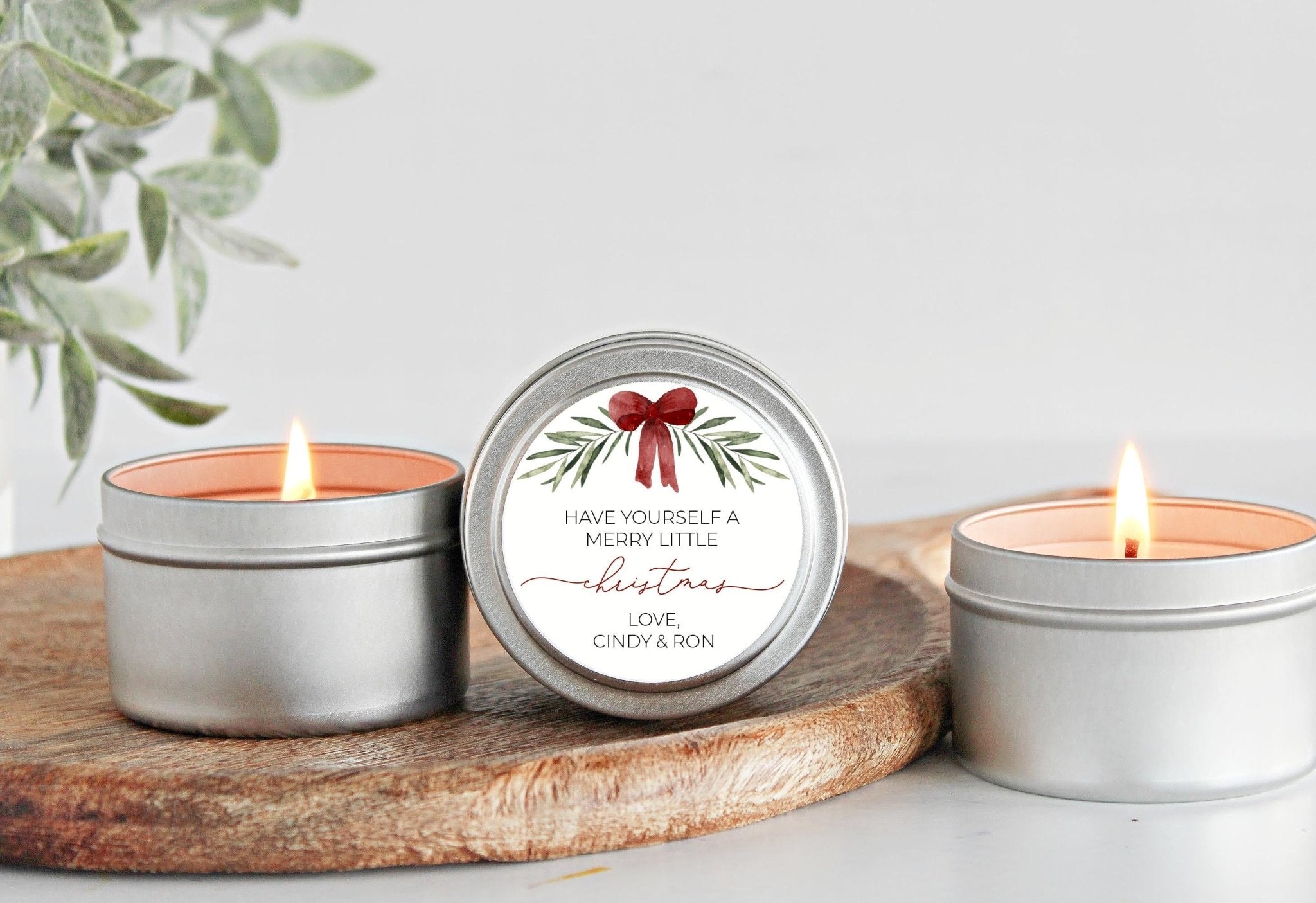 Christmas Bow Tin - The Dancing Wick