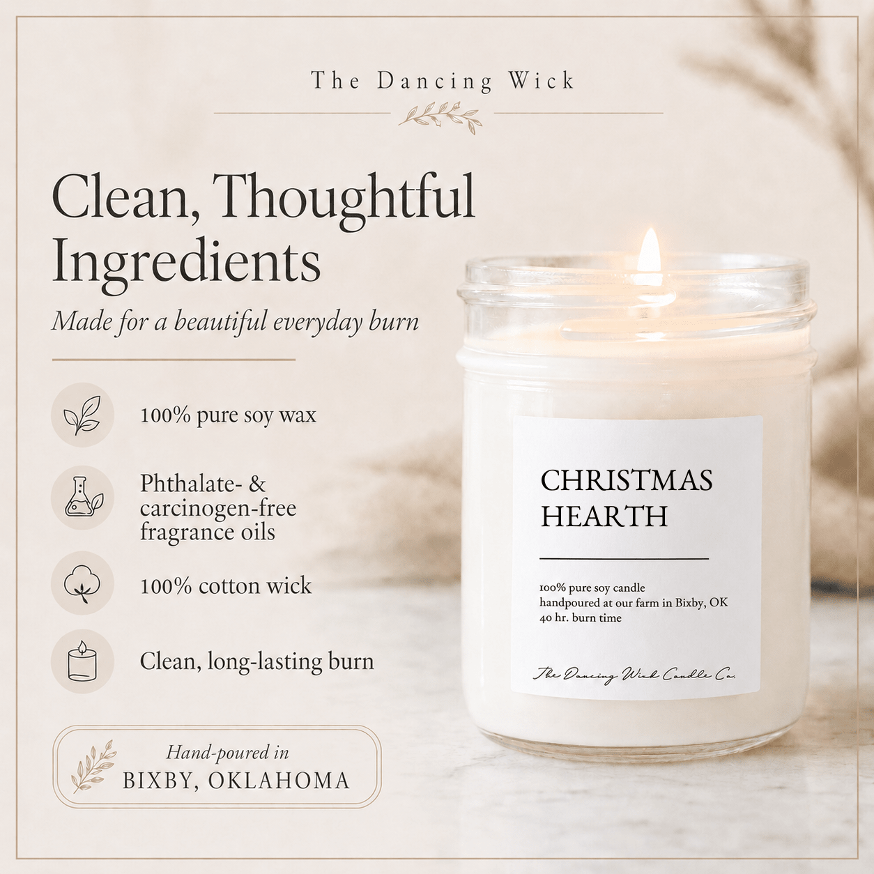 Christmas Hearth - TDW Signature Candle - The Dancing Wick