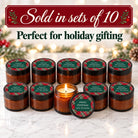 Christmas Plaid Ambers – Set of 10 - The Dancing Wick