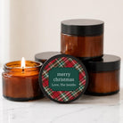 Christmas Plaid Ambers – Set of 10 - The Dancing Wick