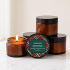 Christmas Plaid Ambers – Set of 10 - The Dancing Wick