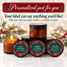 Christmas Plaid Ambers – Set of 10 - The Dancing Wick