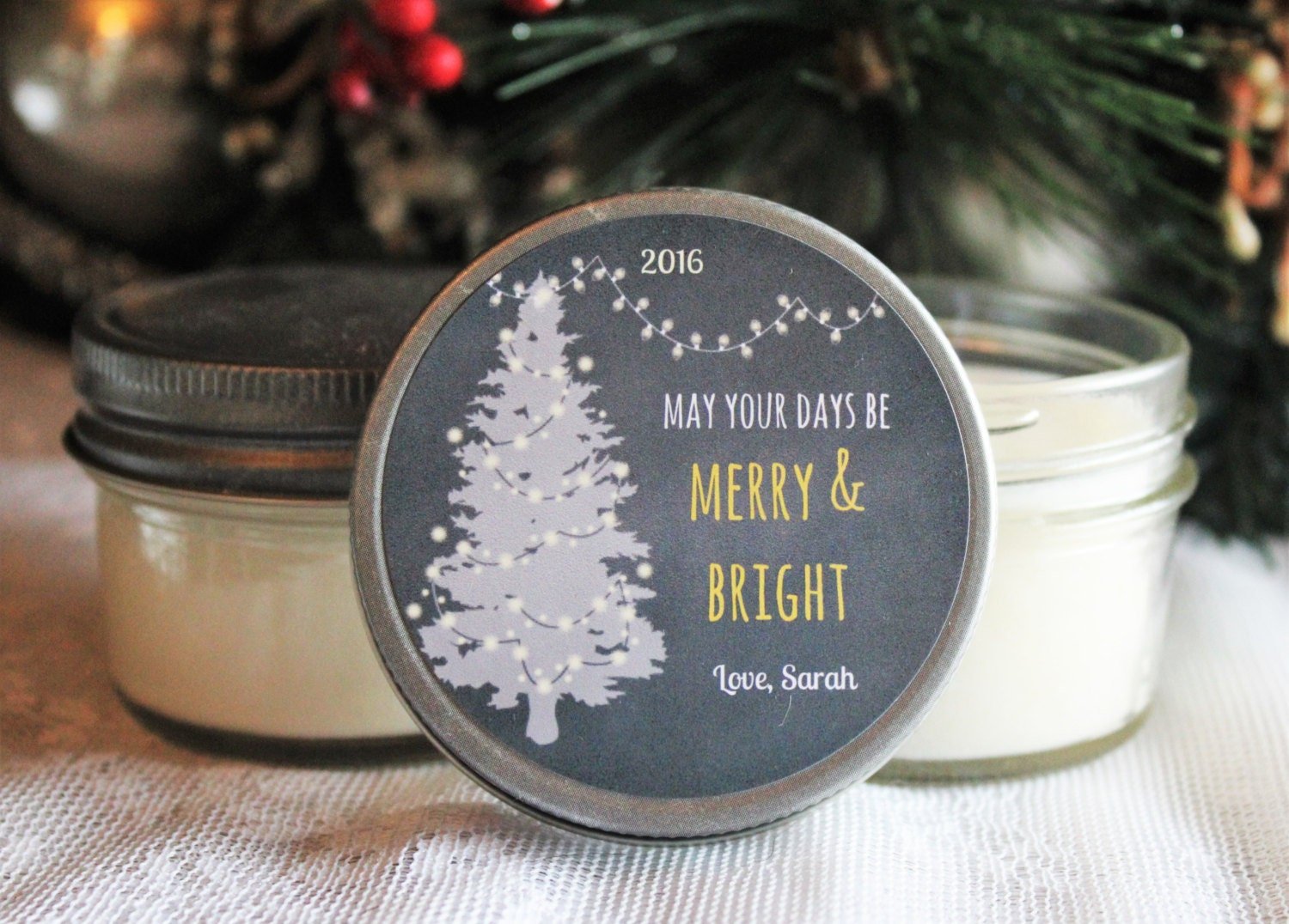 Christmas Tree Merry & Bright Favor - The Dancing Wick