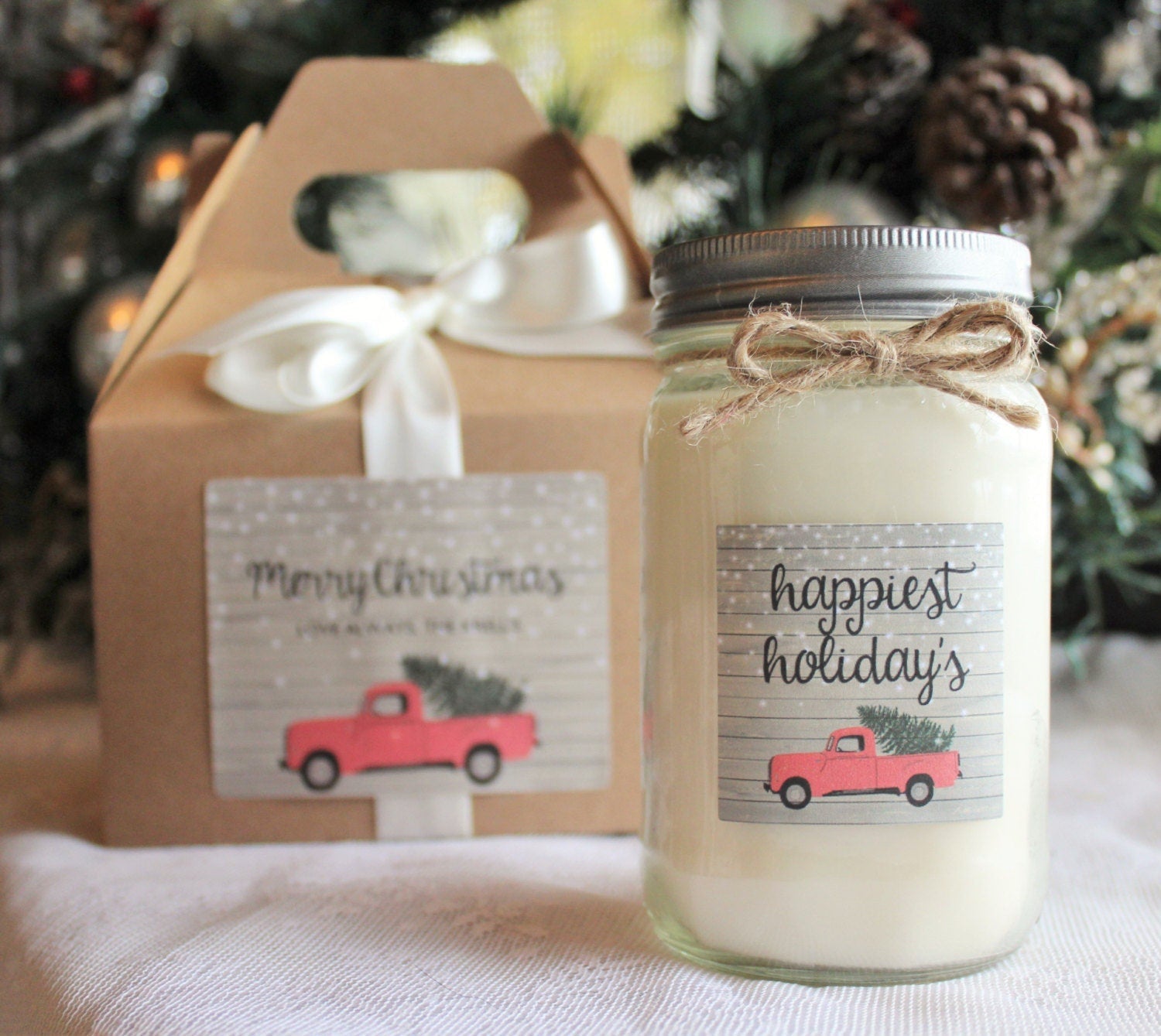 Christmas Truck Candle - The Dancing Wick