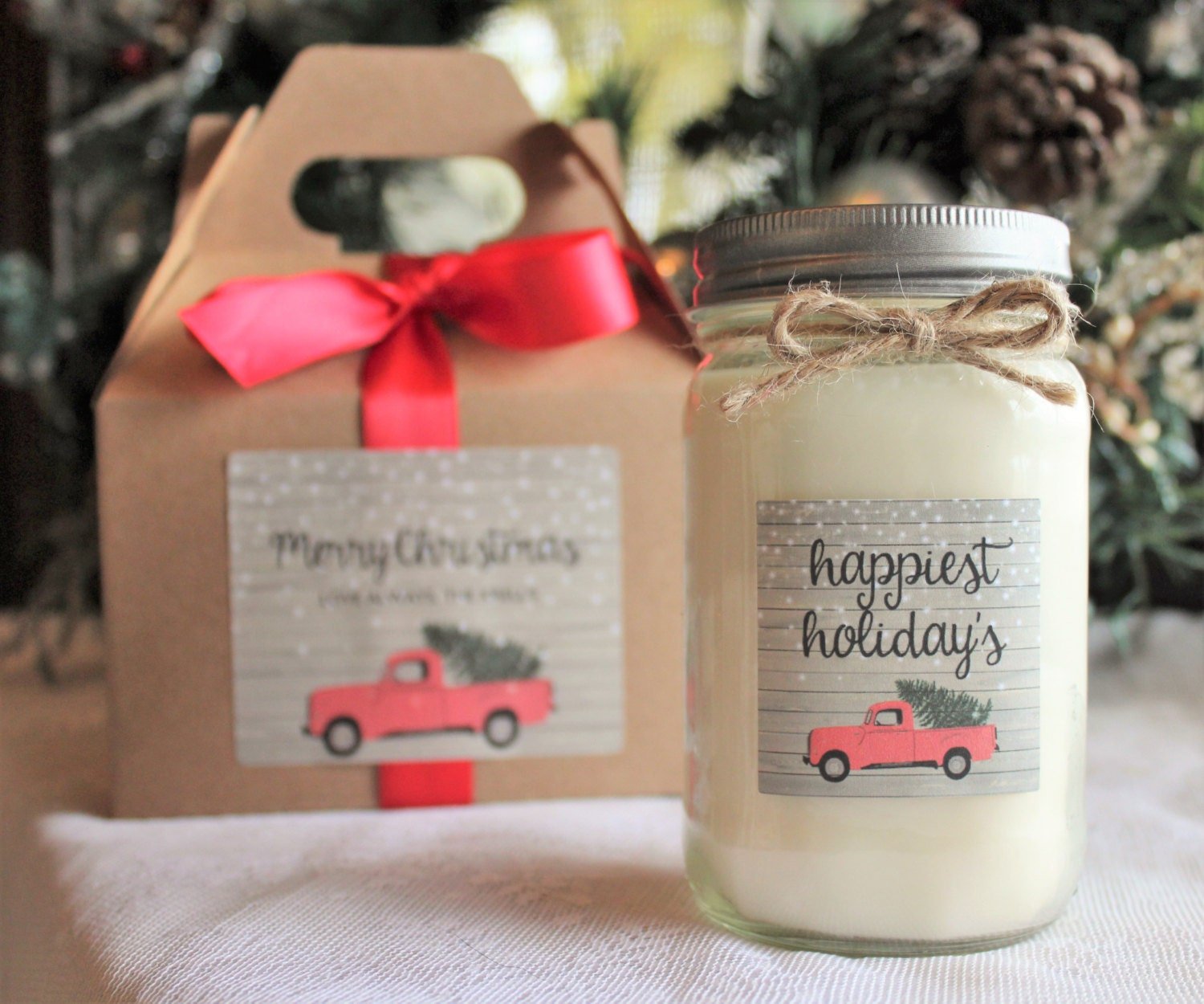 Christmas Truck Candle - The Dancing Wick
