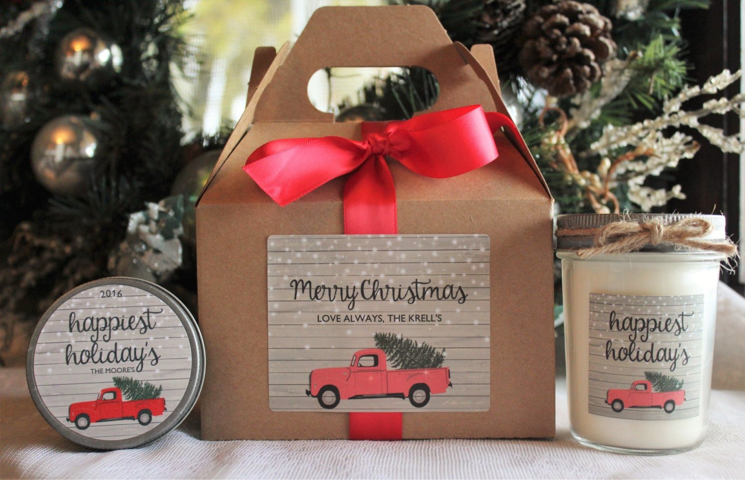 Christmas Truck Gift Set - The Dancing Wick