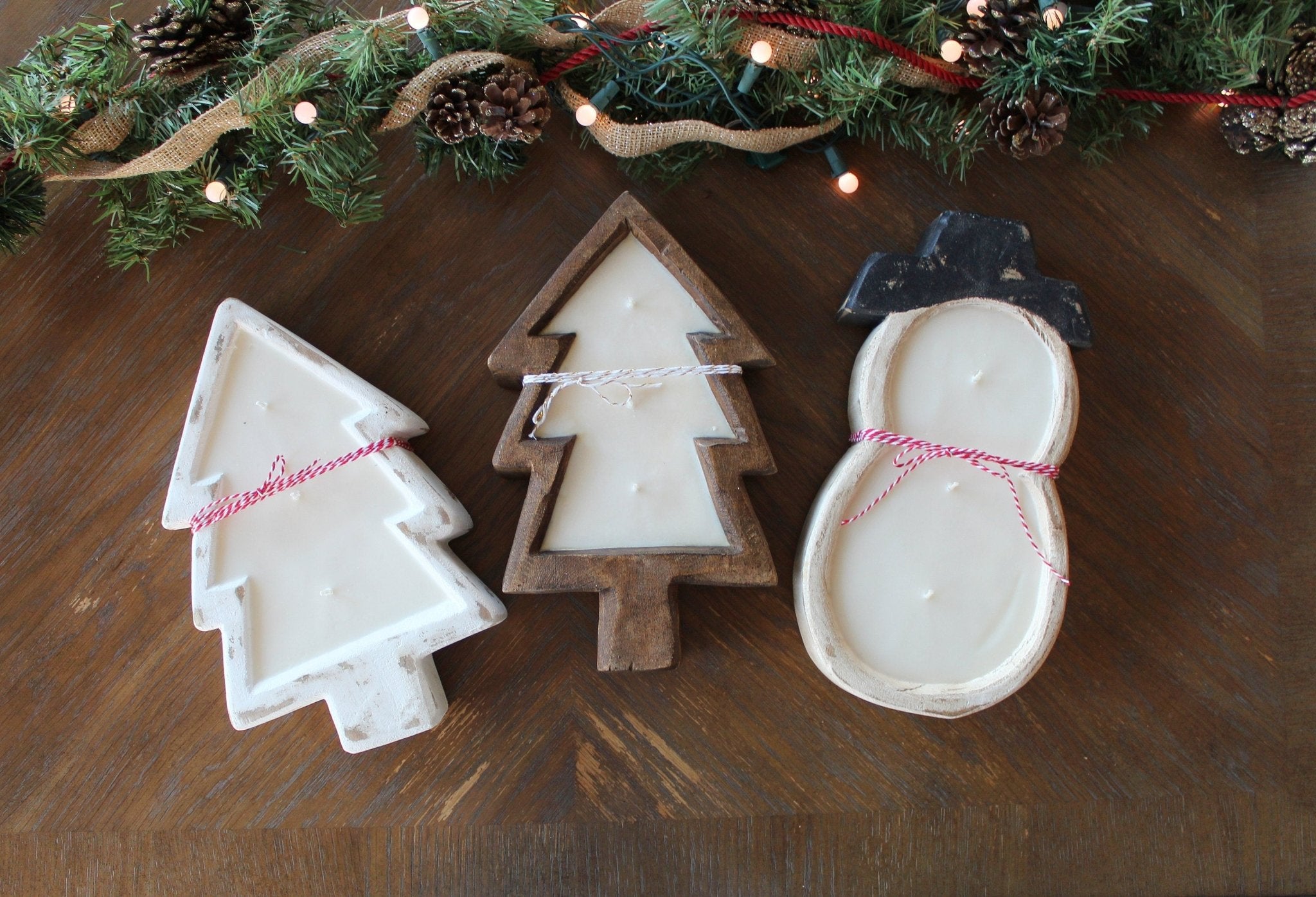Christmas Wood Bowl Candle - The Dancing Wick