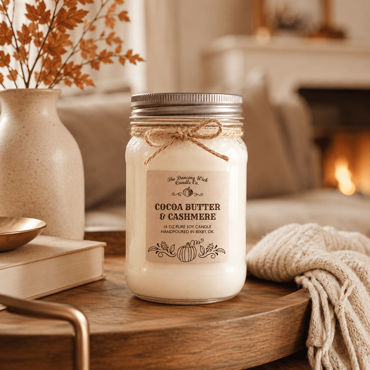 Cocoa Butter & Cashmere - Fall Candle - The Dancing Wick