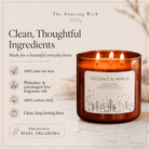 Coconut + Vanilla - 3 Wick Christmas Tumbler Candle - The Dancing Wick