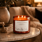 Coconut + Vanilla - 3 Wick Christmas Tumbler Candle - The Dancing Wick