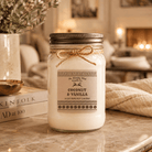 Coconut + Vanilla - Kraft Winter Candle - The Dancing Wick