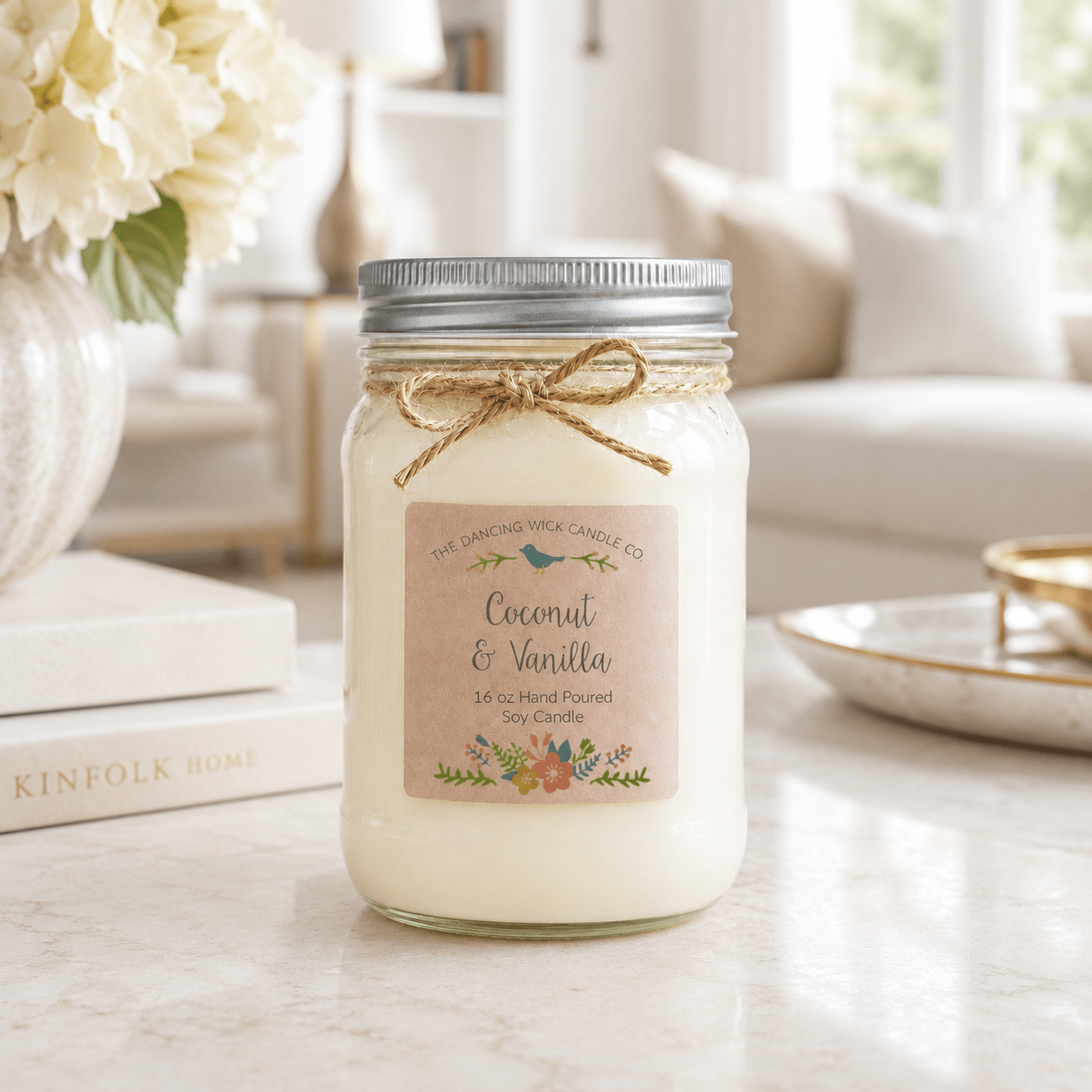 Coconut + Vanilla - Spring TDW Candle - The Dancing Wick
