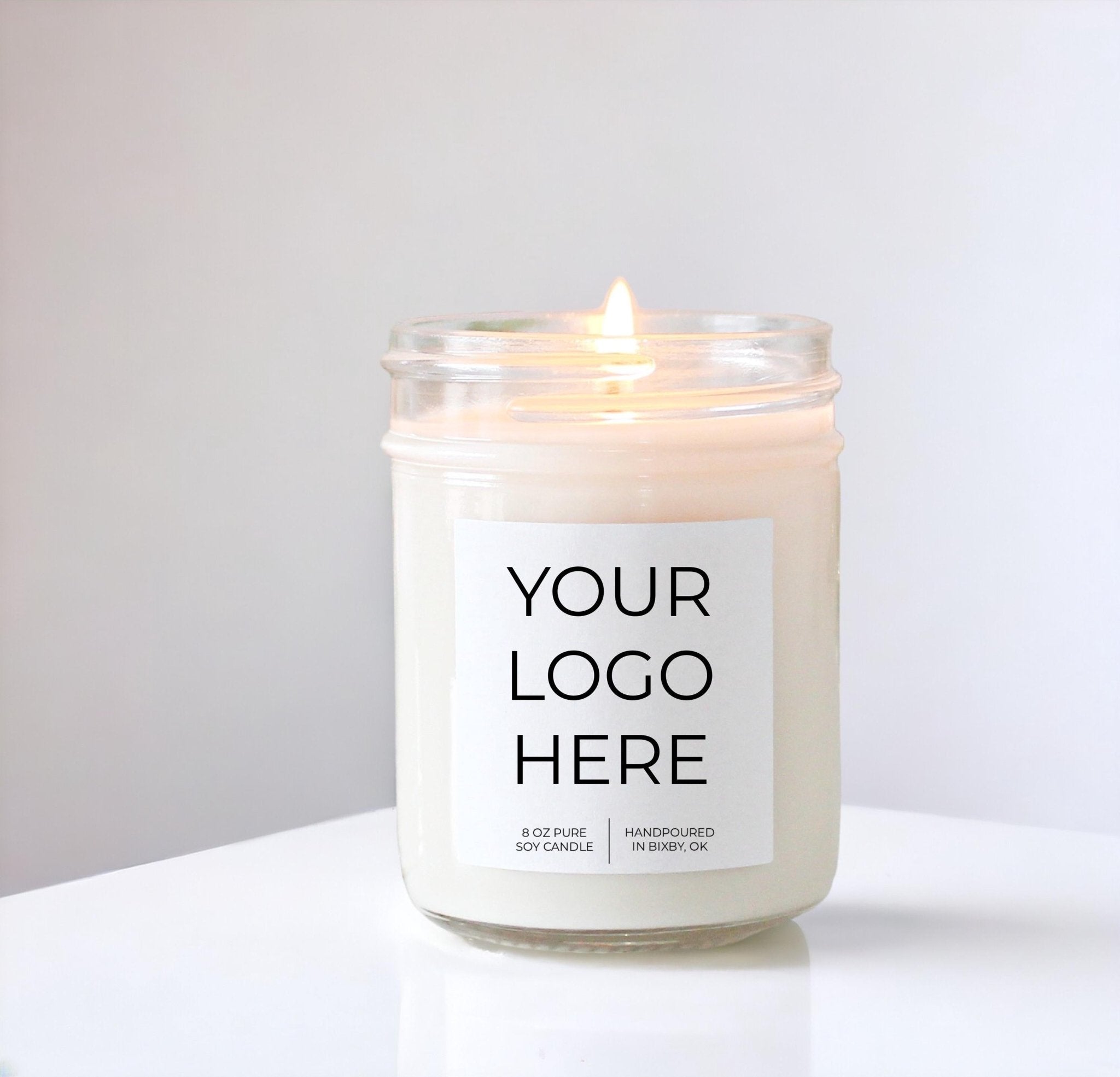 Corporate Logo Glass Candle - The Dancing Wick