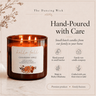 Cranberry Apple - 3 Wick Fall Pumpkin Candle - The Dancing Wick