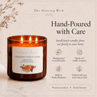 Cranberry & Orange Scone - 3 Wick Fall Pumpkin Candle - The Dancing Wick