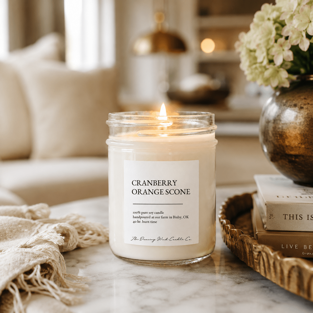 Cranberry & Orange Scone - TDW Signature Candle - The Dancing Wick