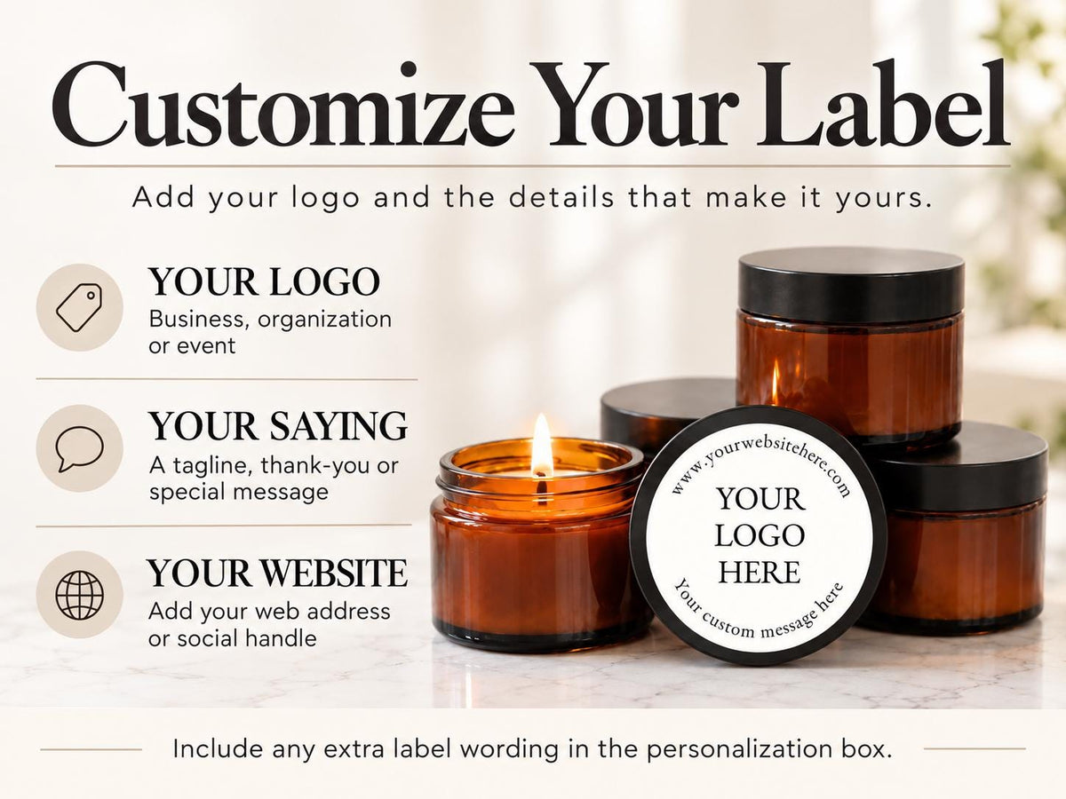 Custom Corporate Logo Ambers – Set of 10 - The Dancing Wick