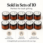 Custom Corporate Logo Ambers – Set of 10 - The Dancing Wick