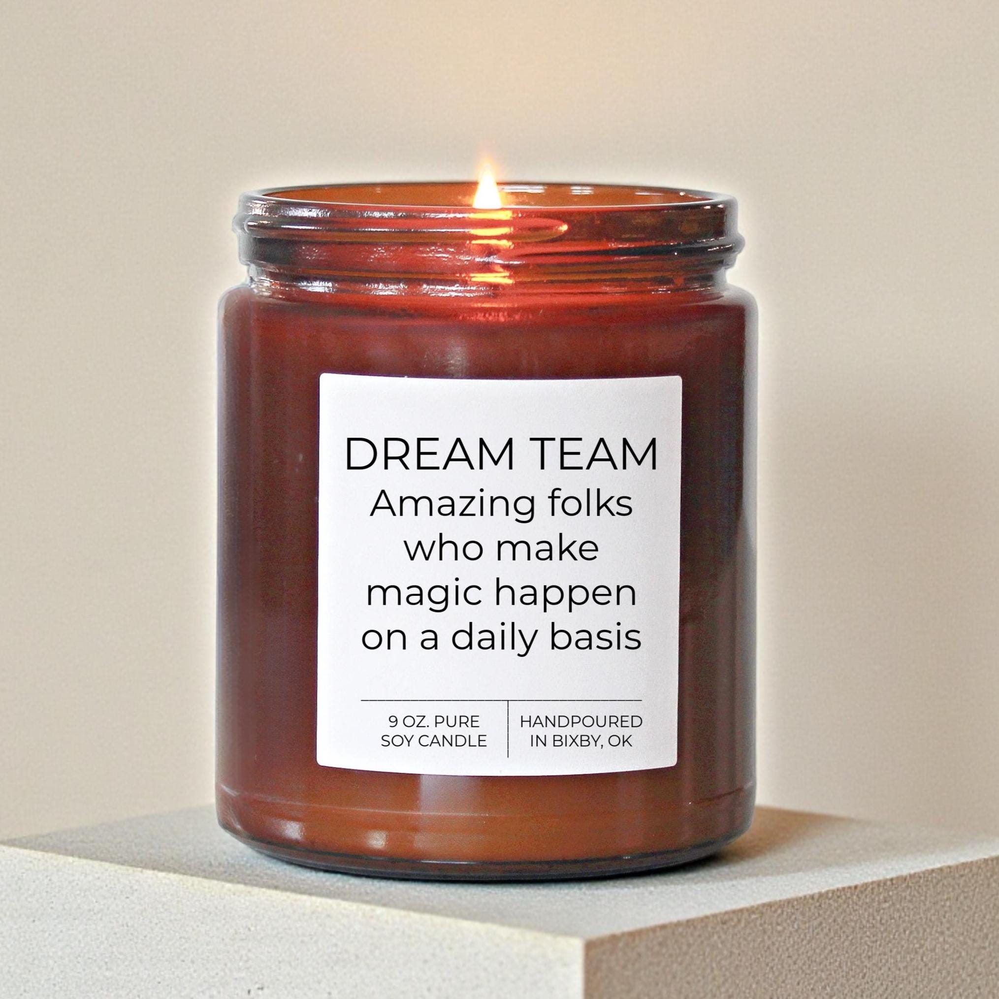 Custom Dream Team Candle Amber - The Dancing Wick