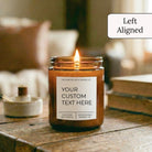 Custom Text Candle Amber Candle - The Dancing Wick