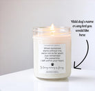 Dog Memorial Candle with Poem - The Dancing Wick
