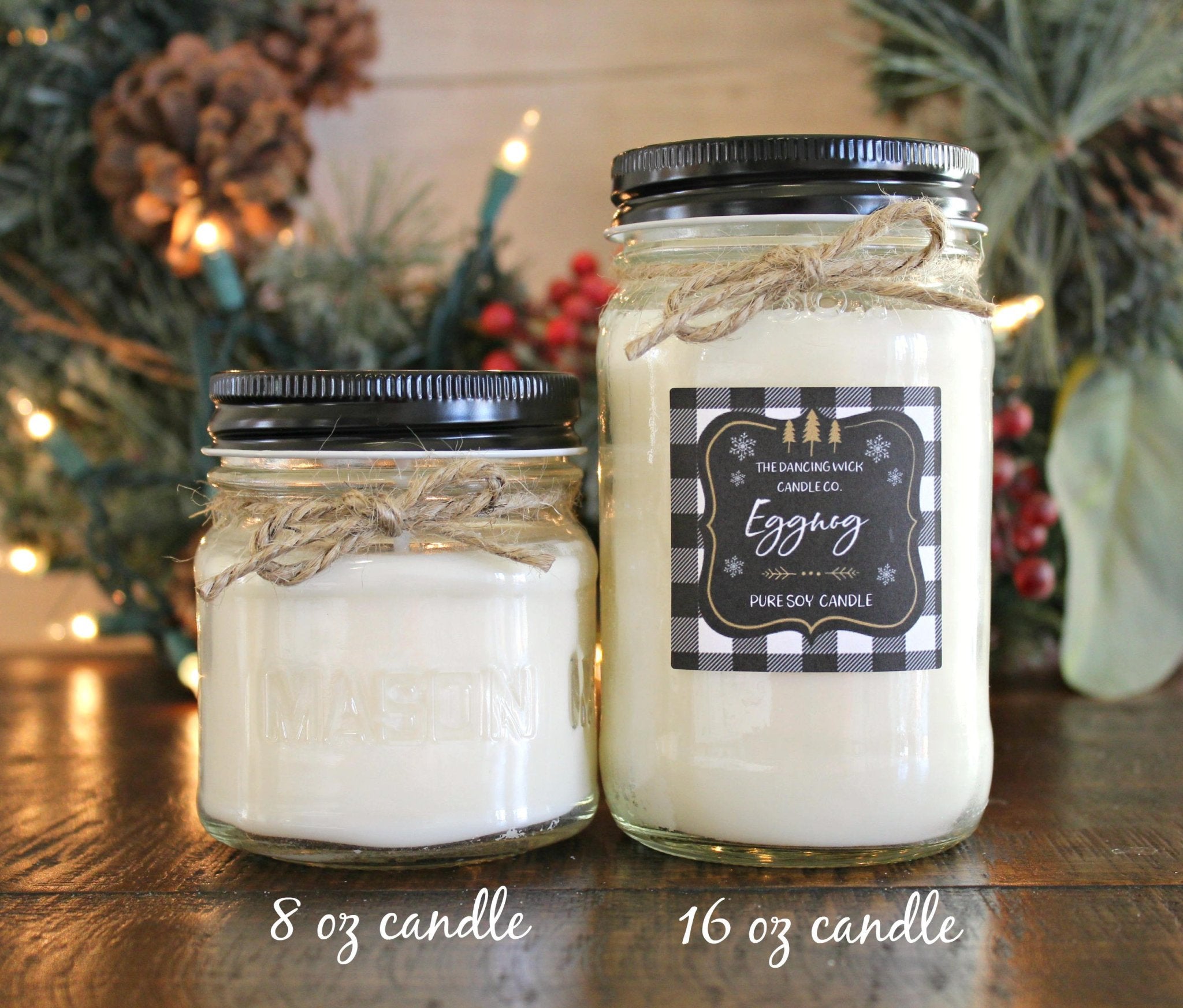 Egg Nog Buffalo Plaid Candle - The Dancing Wick